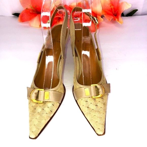 Stuart Weitzman Sling-Back Pumps Size 7.5 N - Picture 2 of 5